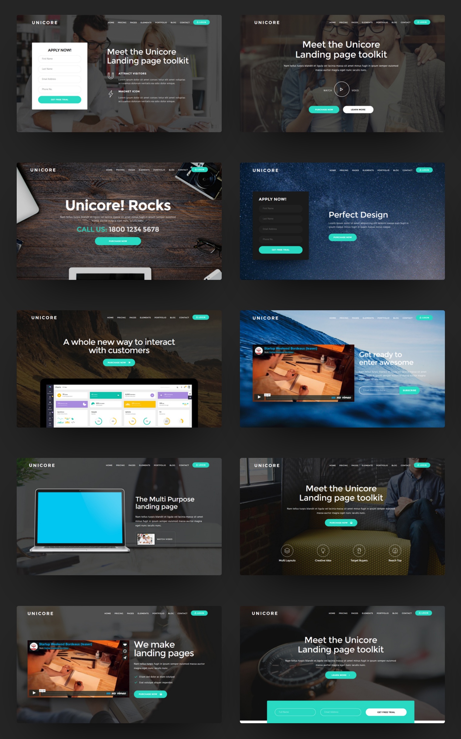 Premium Bootstrap One Page Theme Builder