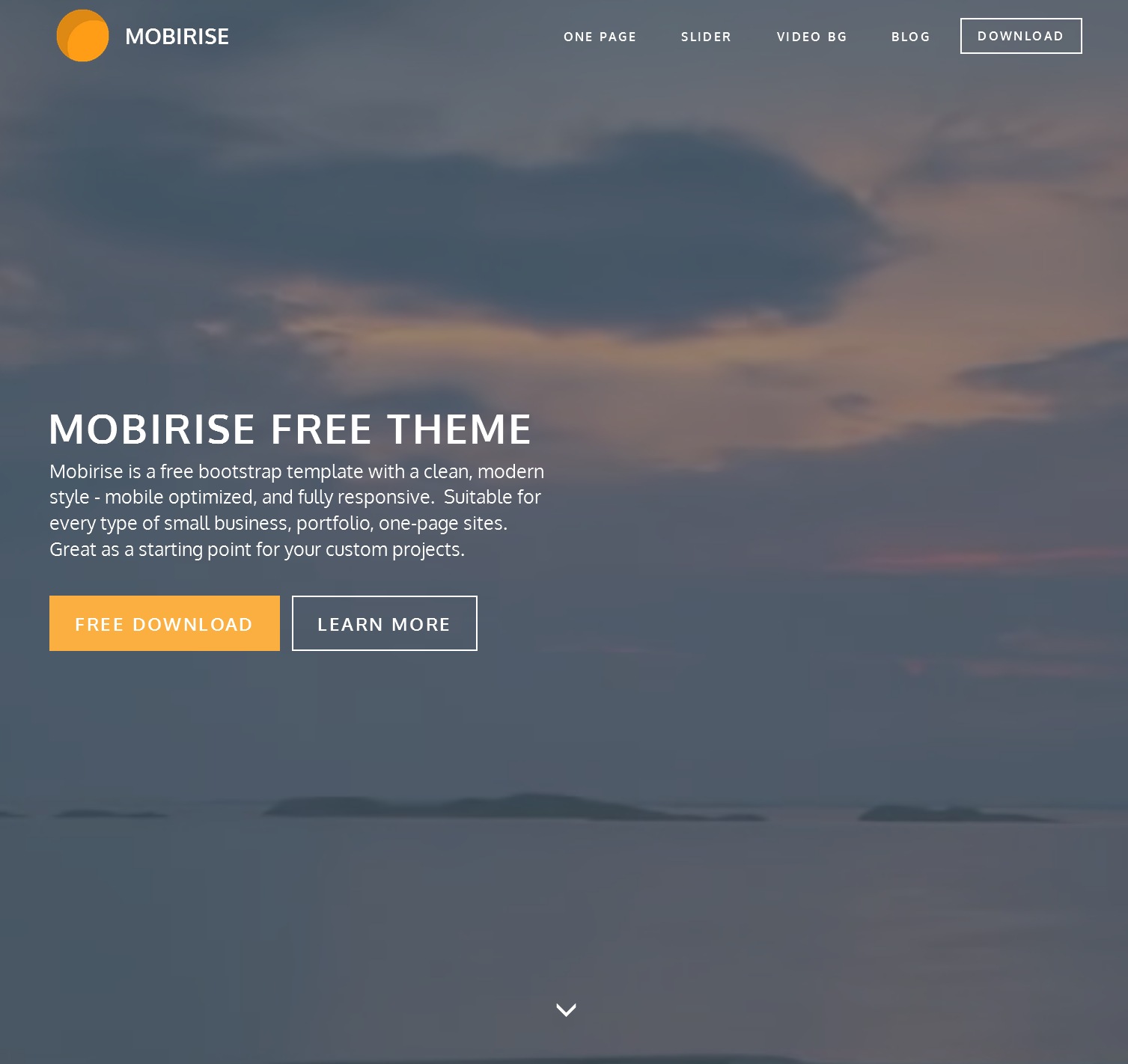 Mobile Bootstrap Parallax Theme