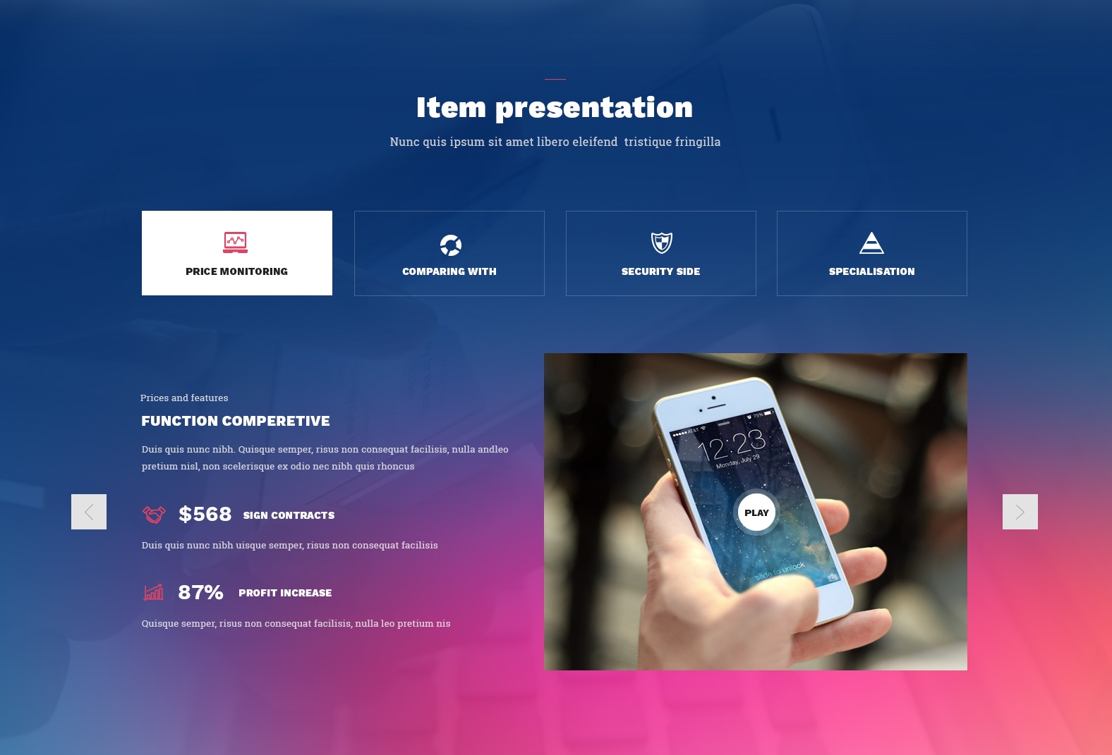 HTML5 Bootstrap Parallax Theme