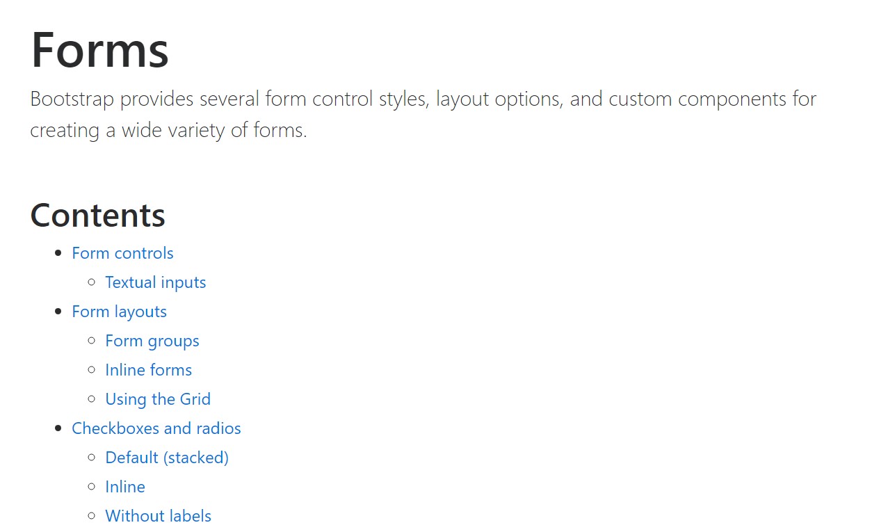  Handling of the label  within in Bootstrap Forms: official documentation