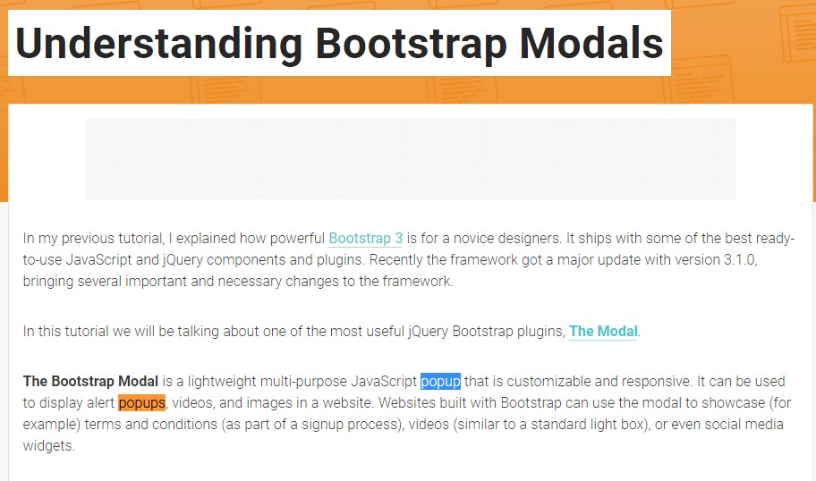  One more  handy  information  relating to Bootstrap Modal Popup