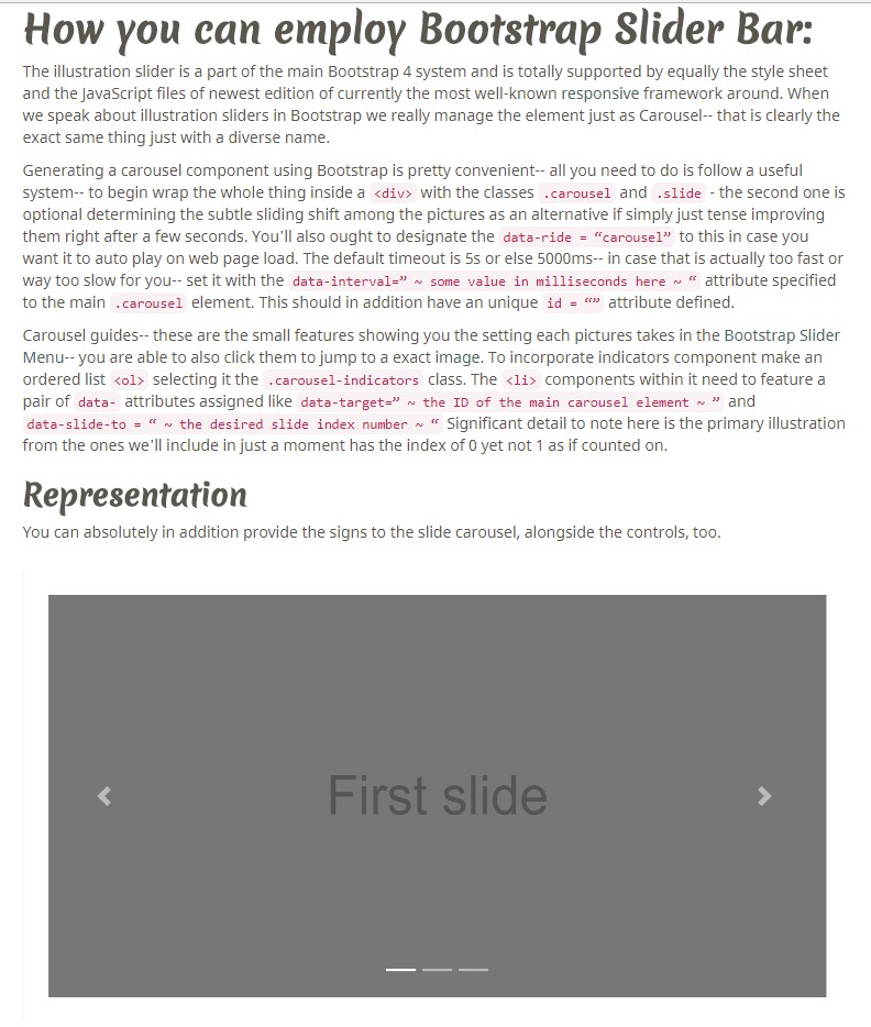  Slider Bootstrap 4 