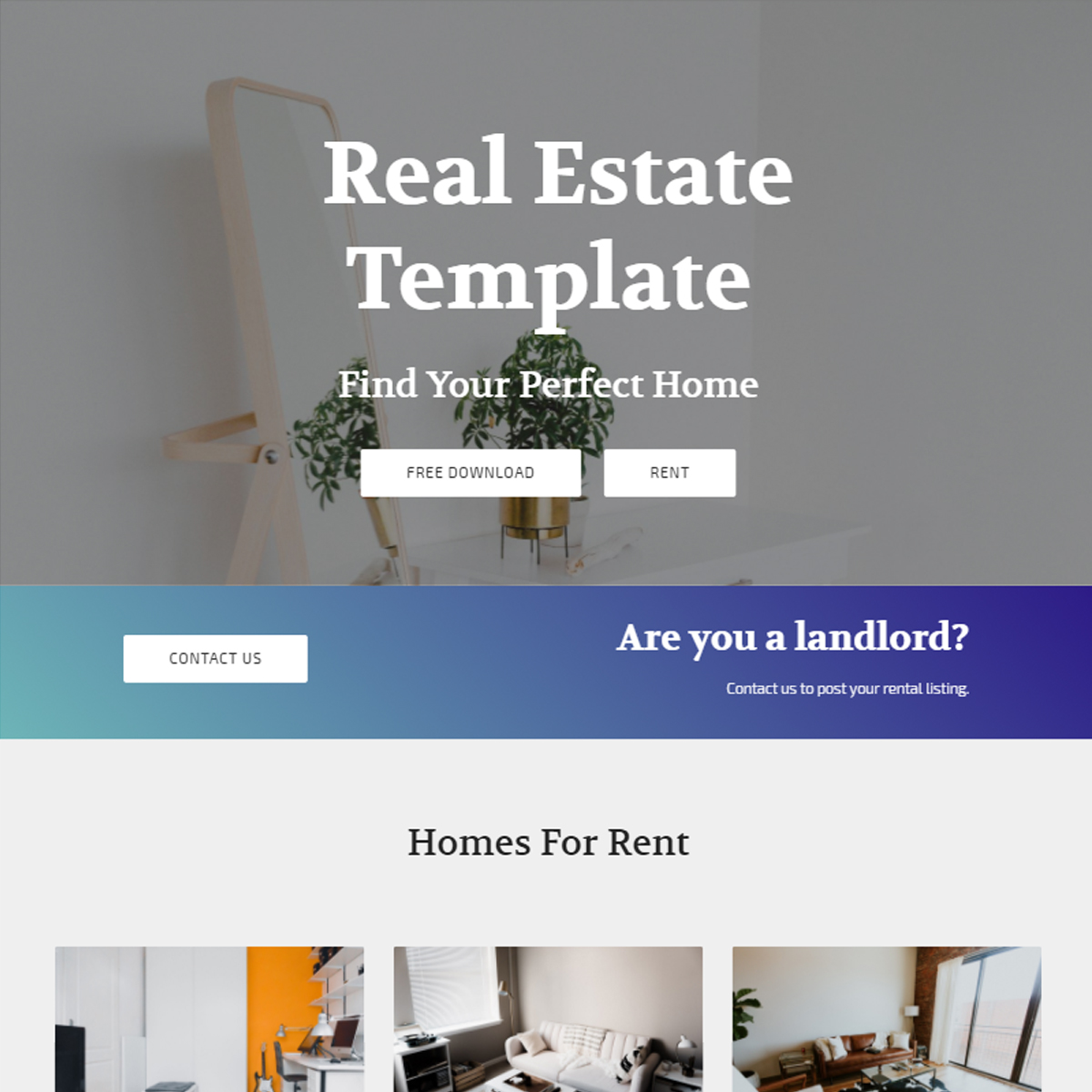 CSS3 Bootstrap Real Estate Templates